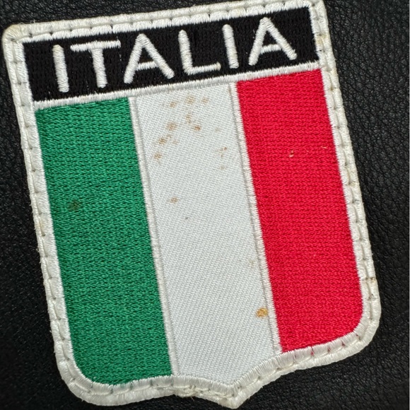 ITALIA LEATHER CUT Biker Jacket with patches (see description) - Picture 6 of 7